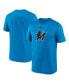 Фото #1 товара Men's Blue Miami Marlins Legend Fuse Large Logo Performance T-shirt