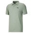 Puma Essentials Heather Small Logo Short Sleeve Polo Shirt Mens Green Casual 679