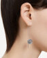 Rhodium-Plated Color Pavé Interlocking Loop Threader Earrings