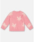 Big Girls Jacquard Unicorn Sweater Hairy Knit Pink Розовый, 8 - фото #2