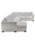 Фото #7 товара Arond 144" 3-Pc. Leather Sectional with Chaise, Created for Macy's