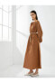 Фото #2 товара Платье женское Koton Удлиненное с V-образным вырезом и поясом