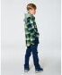 Фото #2 товара Toddler Boys Polar Fleece Shirt Plaid Green - Toddler|Child