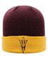 Фото #1 товара Men's Maroon, Gold Arizona State Sun Devils Core 2-Tone Cuffed Knit Hat