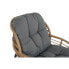 Фото #3 товара Набор стол и 2 кресла DKD Home Decor Серый Металл Стеклянный синтетический ротанг 55 x 55 x 47 cm