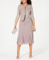 Фото #1 товара Petite Sequined A-Line Midi Dress and Jacket