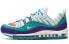 Фото #1 товара Кроссовки беговые Nike Air Max 98 Мужские/Женские Бело-сине-фиолетовые 640744-500