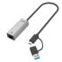 Фото #1 товара Адаптер USB-C—Ethernet Unitek U1313C Серый 30 cm