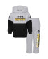 Фото #1 товара Preschool Boys Heather Gray, Black Iowa Hawkeyes Playmaker Pullover Hoodie and Pants Set