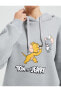 Tom ve Jerry Kapüşonlu Sweatshirt Baskılı Lisanslı