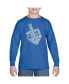 ფოტო #1 პროდუქტის Child Hanukkah Dreidel - Boy's Word Art Long Sleeve T-Shirt