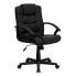 Фото #4 товара Mid-Back Black Leather Swivel Task Chair With Arms