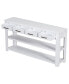 Фото #3 товара Stylish Entryway Console Table With 4 Drawers And 2 Shelves, Suitable For Entryways, Living Rooms