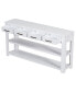 Stylish Entryway Console Table With 4 Drawers And 2 Shelves, Suitable For Entryways, Living Rooms