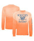 Фото #1 товара Футболка с длинным рукавом Sportiqe мужская и женская Оранжевая Sun-Dipped New York Knicks