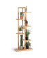 6 Tier 7 Potted Plant Stand Rack Bamboo Display Shelf for Patio Yard