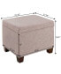 Фото #4 товара 21.75" Faux Linen Madison Storage Ottoman