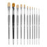 MILAN Polybag 3 Premium Synthetic CatS Tongue Paintbrushes With Short Handle Series 641 Nº 16
