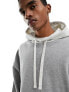 ASOS DESIGN oversized hoodie in grey marl with contrast hood