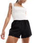 Miss Selfridge lace trim short in black Черный, L - EU 44-46 - фото #1