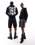 ASOS DESIGN unisex oversized license hoodie in black with Tupac graphic prints - BLACK