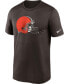 Фото #3 товара Men's Big and Tall Brown Cleveland Browns Logo Essential Legend Performance T-Shirt
