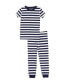 Nautical Stripe Little Boys and Girls 2-Piece Pajama Set