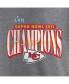 Фото #5 товара Men's Heather Gray Kansas City Chiefs Super Bowl LVII Champions Rewrite History Tri-Blend T-shirt