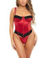 Women's Tempest Unlined Underwire Bustier with Floral Trim and Matching Panty Set