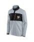 ფოტო #3 პროდუქტის Men's Gray, Black Pittsburgh Penguins Omni Polar Fleece Quarter-Snap Jacket