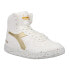 Фото #2 товара Diadora Mi Basket 2030 High Top Mens Gold, White Sneakers Casual Shoes 179038-C