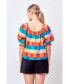 ფოტო #3 პროდუქტის Women's Square neckline Puff Sleeve Top