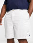 Фото #4 товара Polo Ralph Lauren Big & Tall Prepster icon logo twill shorts in off white