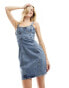 Фото #2 товара Tommy Jeans denim bustier dress in mid wash