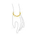 ფოტო #2 პროდუქტის Protection Good Luck Amulet Turkish Translucent Yellow Glass Bead Evil Eye Bracelet For Women Sterling Silver 7 Inch