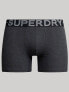 Фото #5 товара Superdry Cotton boxer triple pack in raven black marl