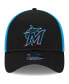 Фото #2 товара Men's Black Miami Marlins Team Neo 39THIRTY Flex Hat