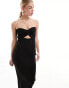 Фото #2 товара SNDYS bandeau cut out detail midaxi dress in black