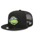 ფოტო #1 პროდუქტის Men's Black Teenage Mutant Ninja Turtles Happy Donatello Trucker 9FIFTY Snapback Hat