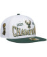 Фото #4 товара Men's White, Hunter Green Milwaukee Bucks Arch Champs 59Fifty Fitted Hat