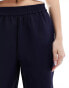 Pieces wide leg pull on trouser in navy