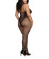 Women's Plus Size Fishnet Body Stocking Lingerie with Knitted Teddy Design