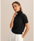 Women's High Neck Short Sleeves Silk Knitted Sweater for Women