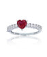 Кольцо Macy's Heart CZ RGRWPSS Rhodium Plated