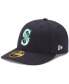 Фото #1 товара Men's Navy Seattle Mariners Authentic Collection On Field Low Profile Game 59FIFTY Fitted Hat