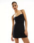 ASOS DESIGN strappy cami mini dress with bust seaming in black 44 - фото #2