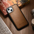 Фото #12 товара Etui pokryte naturalną skórą do iPhone 14 Plus Leather Oil Wax jasny brąz