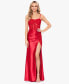 Фото #1 товара Juniors' Satin Sequined-Lace Corset Gown