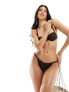 Фото #5 товара Candypants braided ruched high leg bikini bottom in dark brown