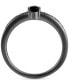 ფოტო #4 პროდუქტის Enchanted Disney Fine Jewelry Onyx & Black Diamond (1/10 ct. t.w.) Ursula Ring in Black Rhodium-Plated Sterling Silver